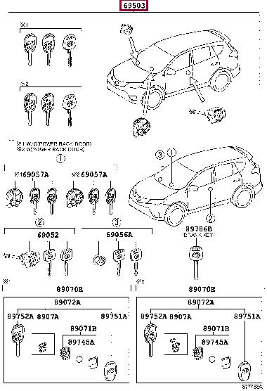 6900542700 Toyota Egnition lock