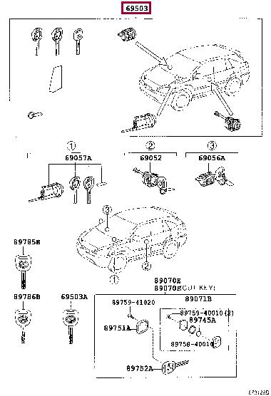 6900548161 Toyota Egnition lock