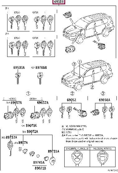 6900548360 Toyota Egnition lock