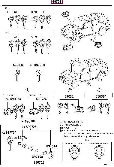 6900548361 Toyota Egnition lock