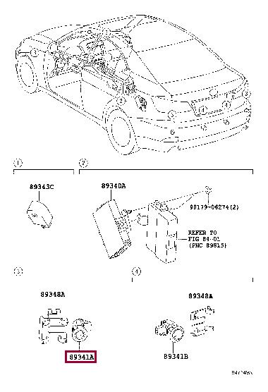 Toyota 89341-30010-J0 Auto part 8934130010J0 8934130010J0 Toyota Auto part