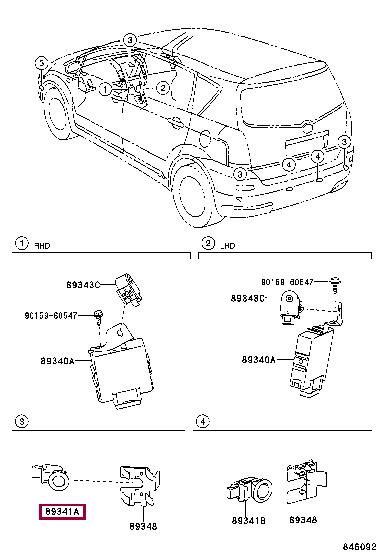 8934133140A0 Toyota Parking sensor