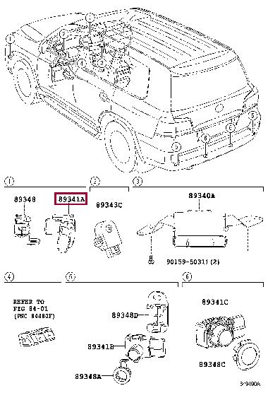 8934133160A3 Toyota Parking sensor