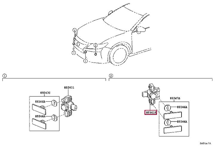 8934133200E0 Toyota Parking sensor