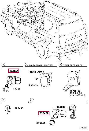 8934133210C4 Toyota Parking sensor