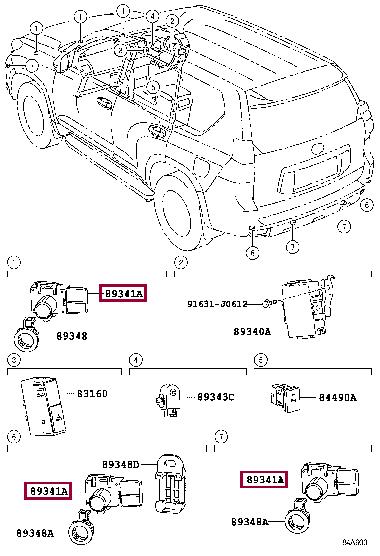 8934148010A4 Toyota Parking sensor