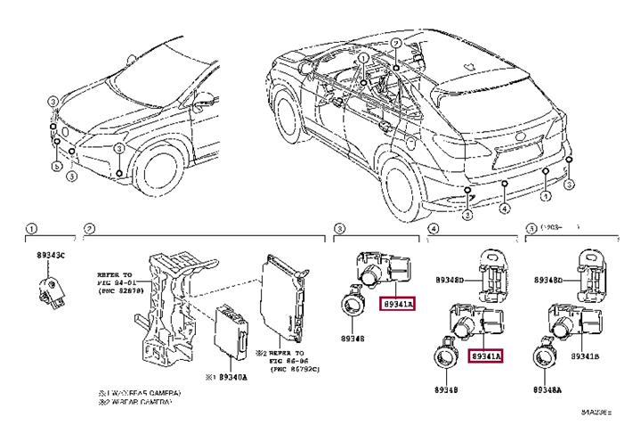Toyota 89341-48010-D0 Parking sensor 8934148010D0