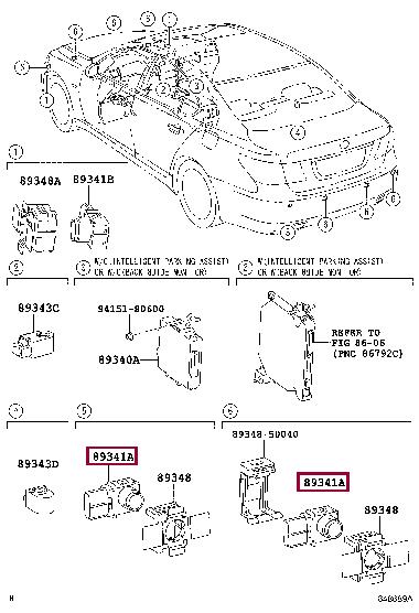 8934150060C0 Toyota Parking sensor