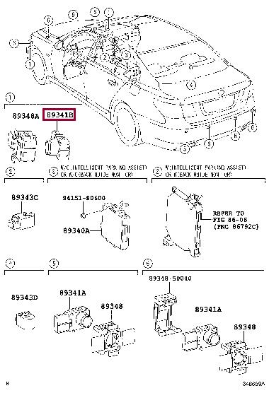 8934150070C0 Toyota Parking sensor
