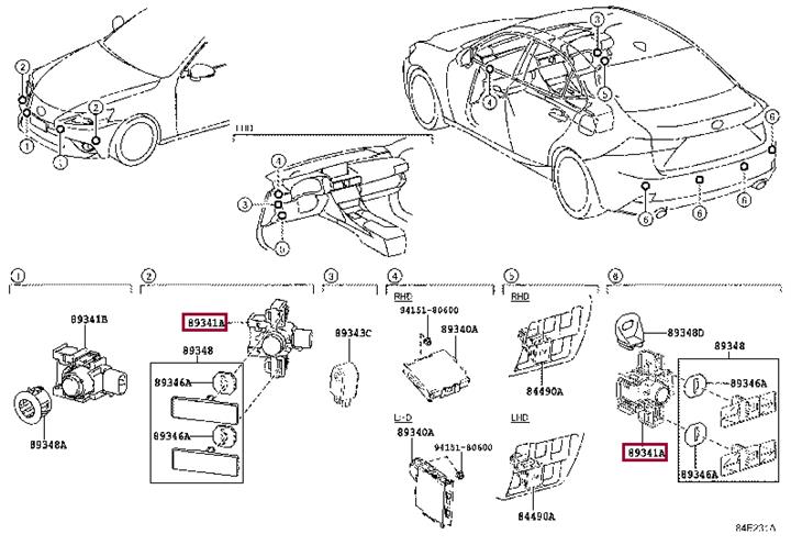 8934153010C1 Toyota Parking sensor