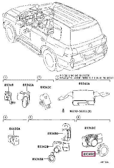 8934828090B0 Toyota Parking Sensor Fixture