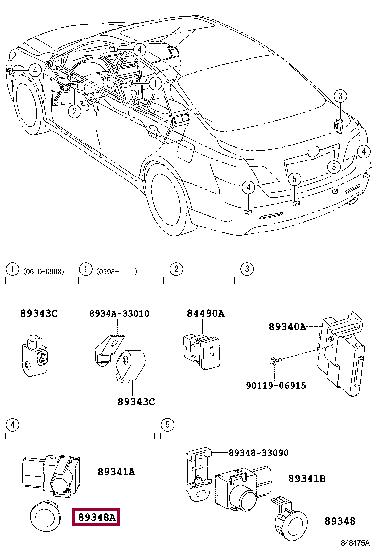 8934833060E7 Toyota RETAINER, ULTRASONIC