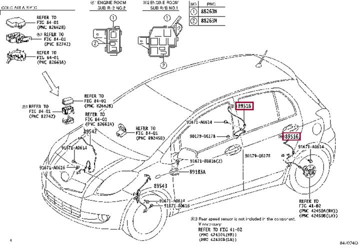 Sensor, wheel speed Toyota 89516-52090