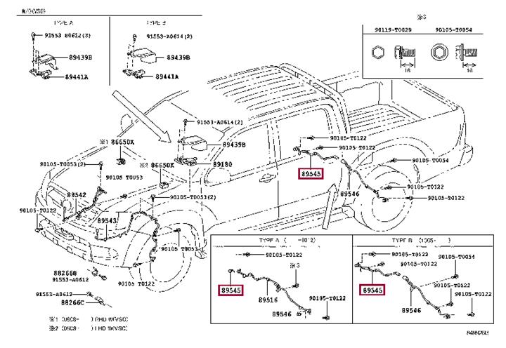 895450K070 Toyota Sensor ABS