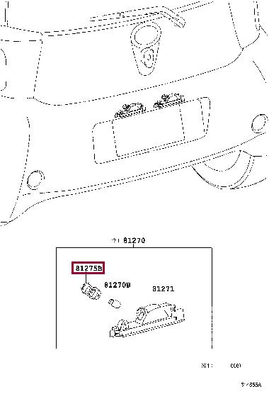 9007560005 Toyota Cartridge lamp