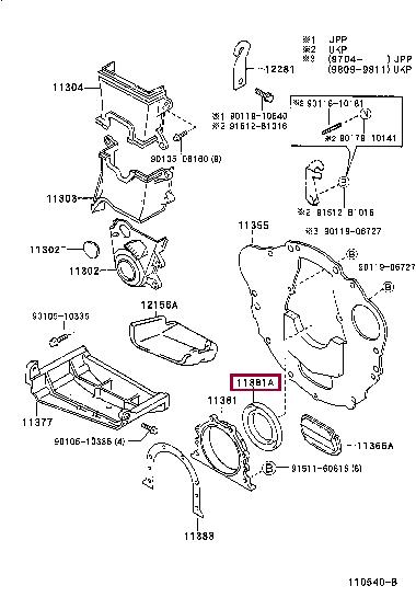 Toyota 90080-31039 Seal-oil,crankshaft rear 9008031039