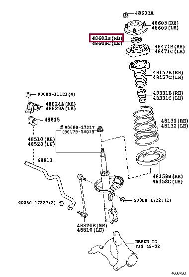 Toyota 90080-36070 Shock absorber bearing 9008036070
