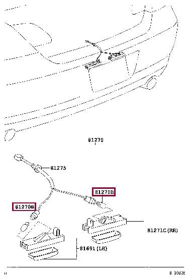 9008081073 Toyota Halogen lamp 12V