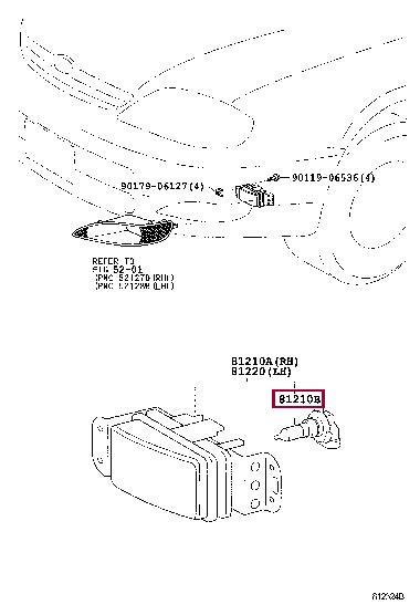 9008081100 Toyota Halogen lamp 12V