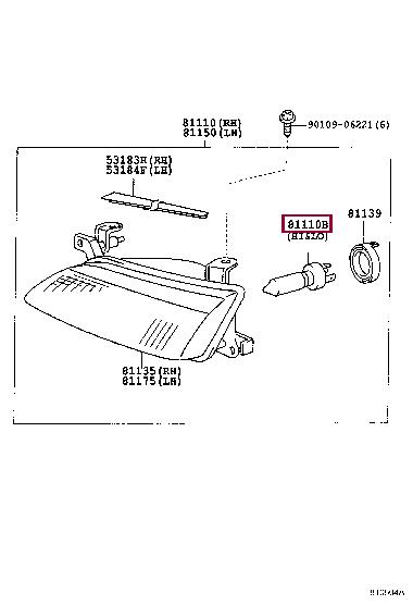 Toyota 9008498033 Halogen lamp 12V H4 60/55W 9008498033