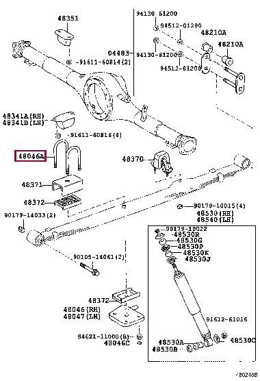 Toyota 90117-10003 Bolt, u(for rear spring) 9011710003 9011710003 Toyota Bolt, u(for rear spring)