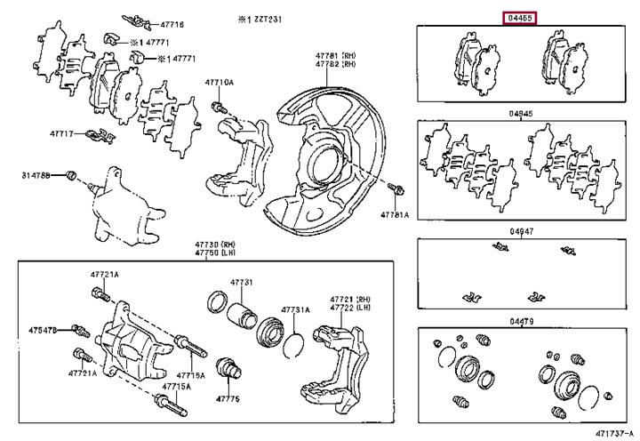 Toyota 04465-20500 Brake Pad Set, disc brake 0446520500