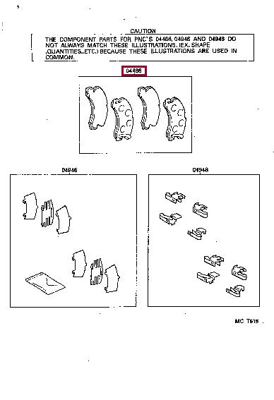 Toyota 04466-28020 Brake Pad Set, disc brake 0446628020