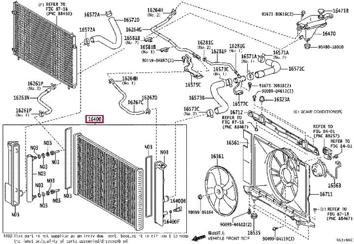 Toyota 16400-22200 Engine cooling radiator 1640022200 1640022200 Toyota Engine cooling radiator