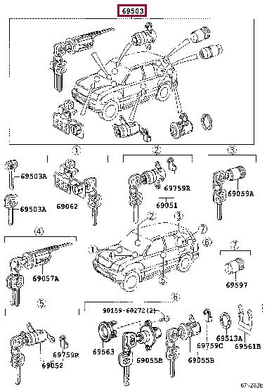 690056B360 Toyota Egnition lock