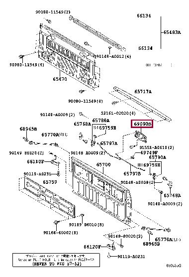 690900C040 Toyota Handle-assist