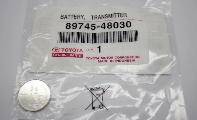 Toyota 89745-48030 Battery CR2016, 3V 8974548030