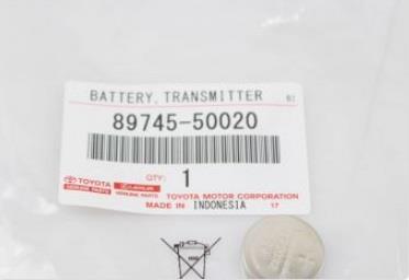Toyota 89745-50020 Battery CR2032, 3V 8974550020