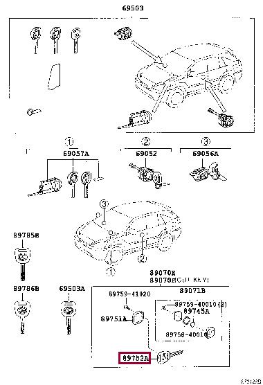 Doors Fiat Ulysse (179): 8975248110 Toyota Case, transmitter housing