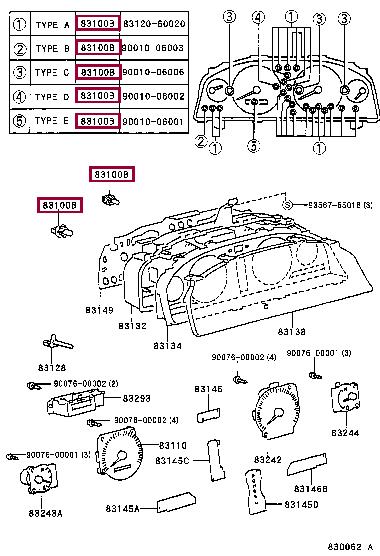 9001006001 Toyota Halogen lamp 12V