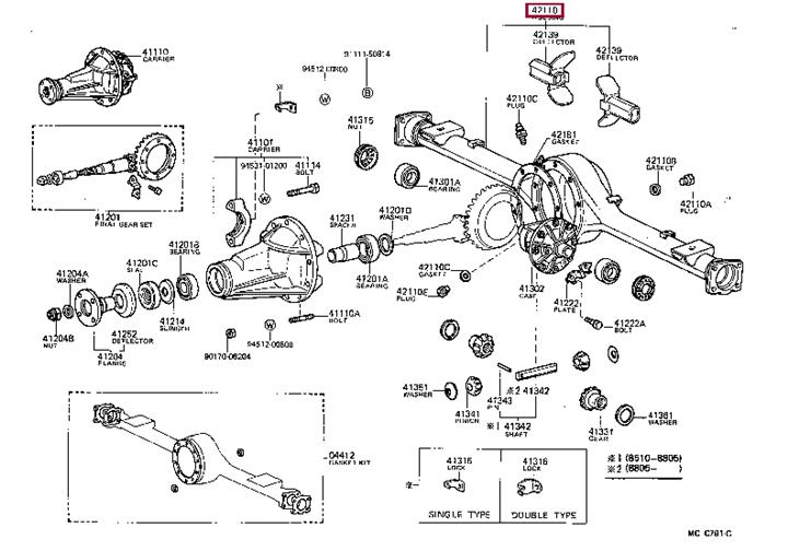 9020124003 Toyota Differential washer support
