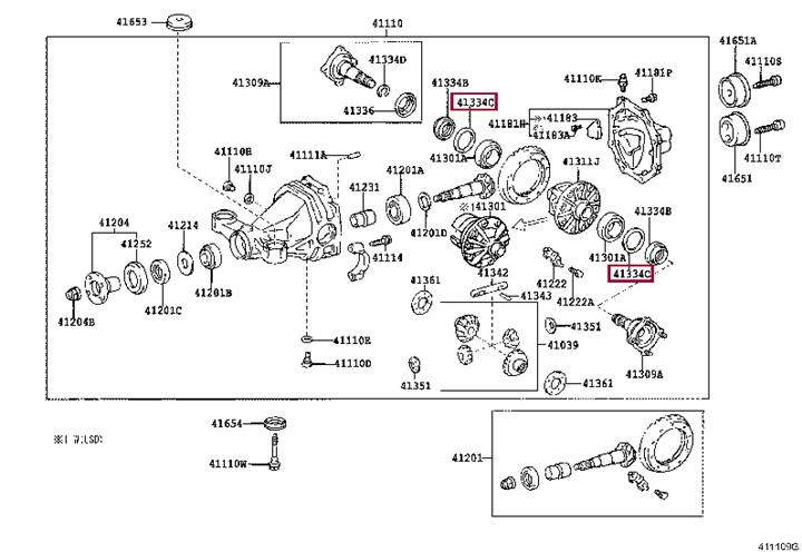 9020152031 Toyota Differential washer support