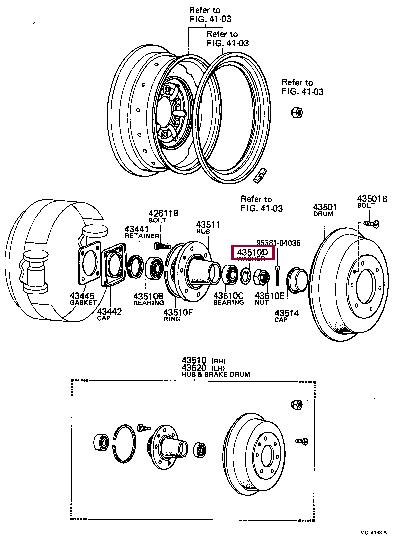 9021427001 Toyota Differential washer support