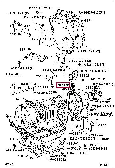 Toyota 90363-35042 BEARING, RADIAL BALL 9036335042