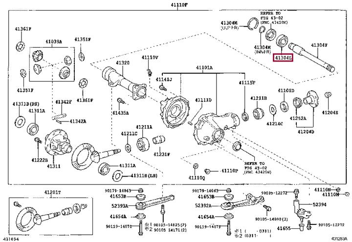 Toyota 90363-43001 Bearing Differential 9036343001 9036343001 Toyota Bearing Differential