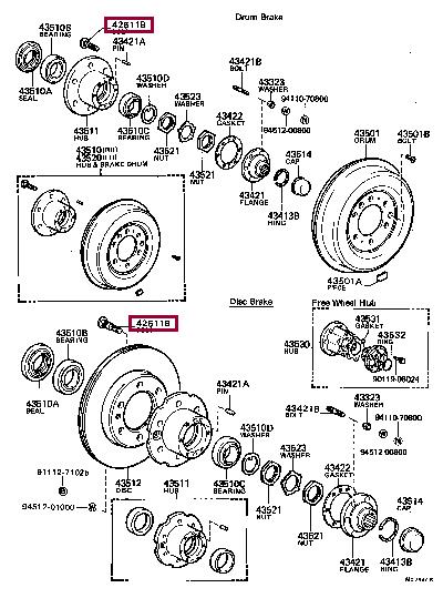 Toyota 90942-02052 Bolt 9094202052 9094202052 Toyota Bolt