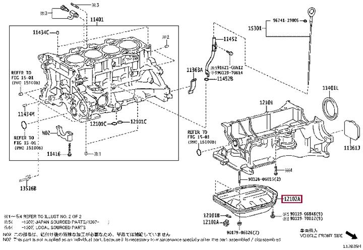 Toyota 12102-0M010 Oil Pan 121020M010
