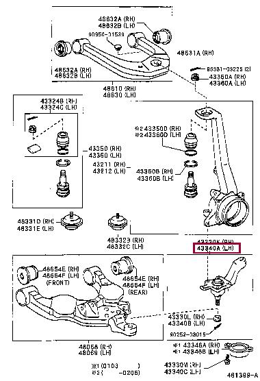 Toyota 43340-39465 Ball joint 4334039465