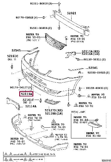 5211912935 Toyota Front bumper