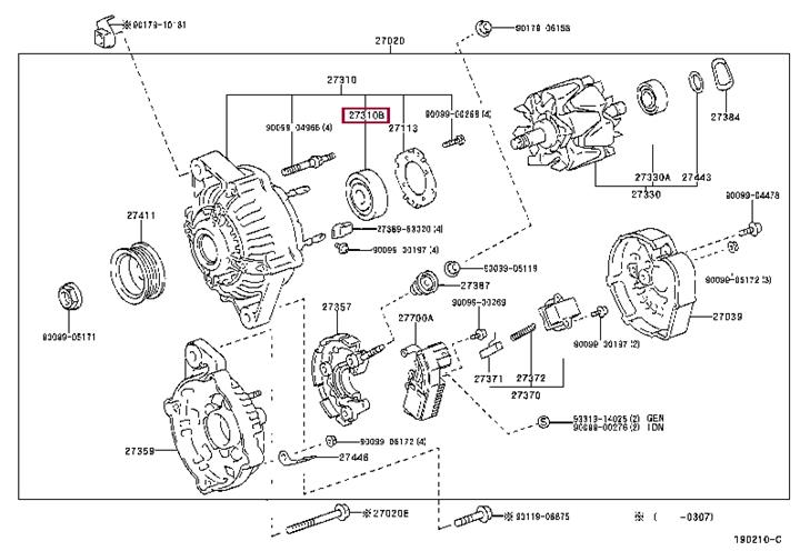 Toyota 90099-10178 Alternator bearing 9009910178