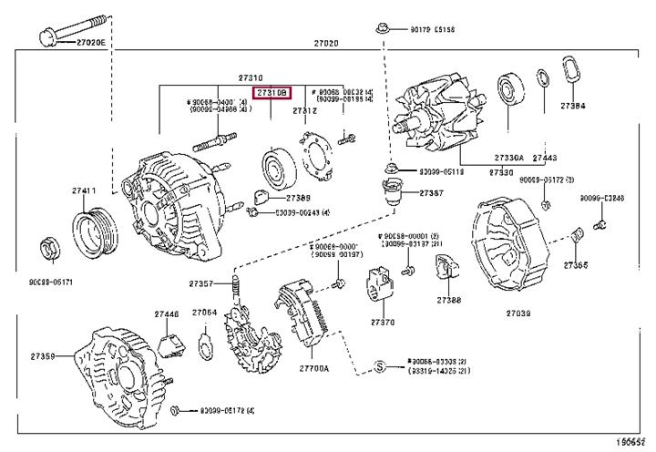Alternator bearing Toyota 90099-10192