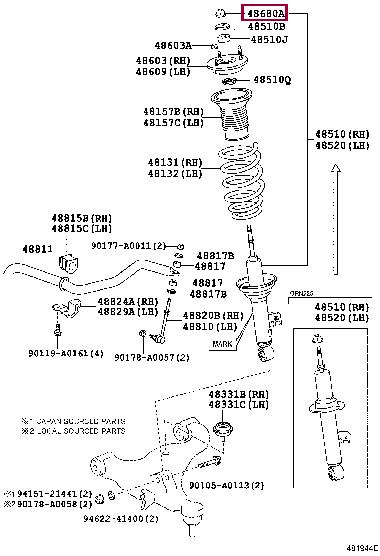 90177A0012 Toyota Nut