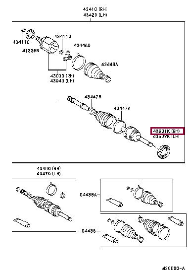 9030480002 Toyota SEAL OIL-DIFFERENTIAL