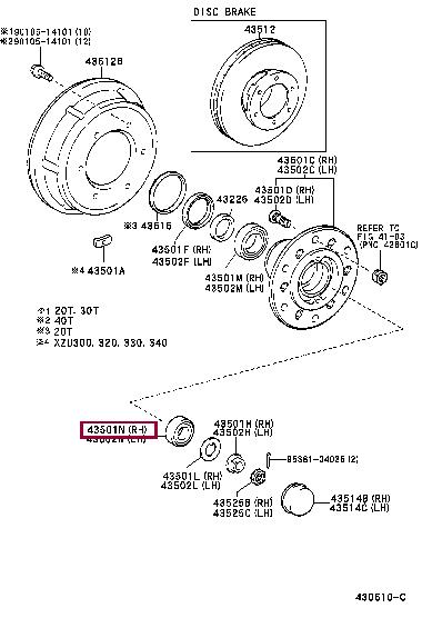 Toyota 90366-35105 Wheel hub bearing 9036635105