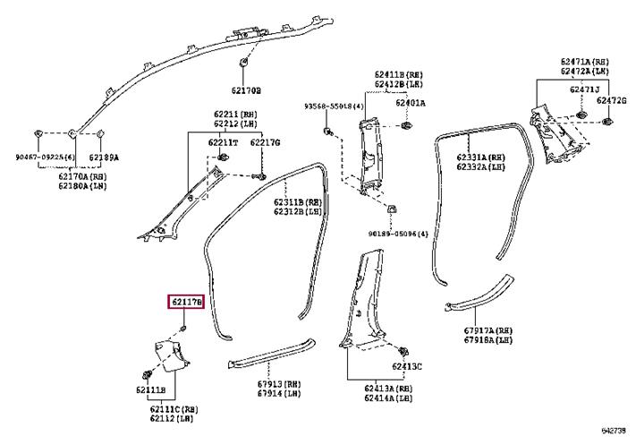 9046706147 Toyota Clip