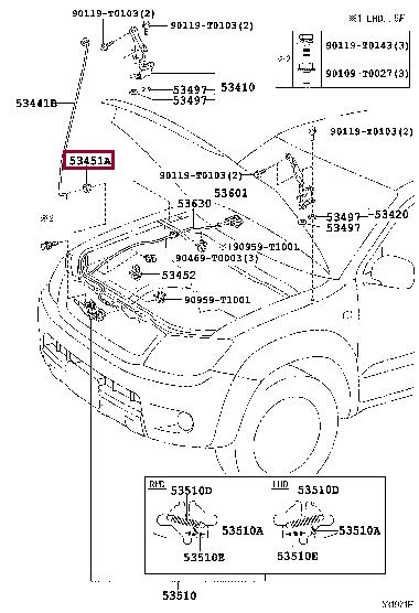 90480T0006 Toyota Grommet